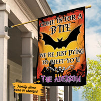 Personalized Halloween Come In For A Bite Flag JL162 65O57 thumb 1