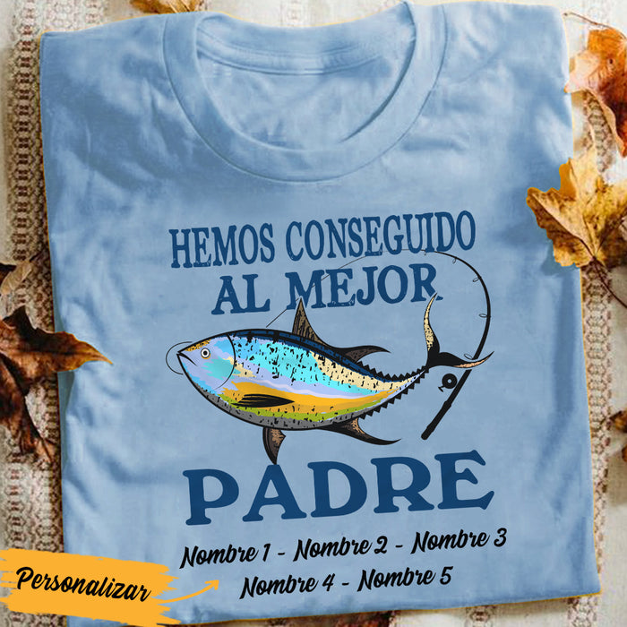 Personalized Spanish Papá Pesca Fishing Dad T Shirt AP96 65O36 1
