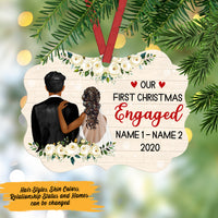 Personalized First Christmas Couple MDF Benelux Ornament NB92 85O47 thumb 1