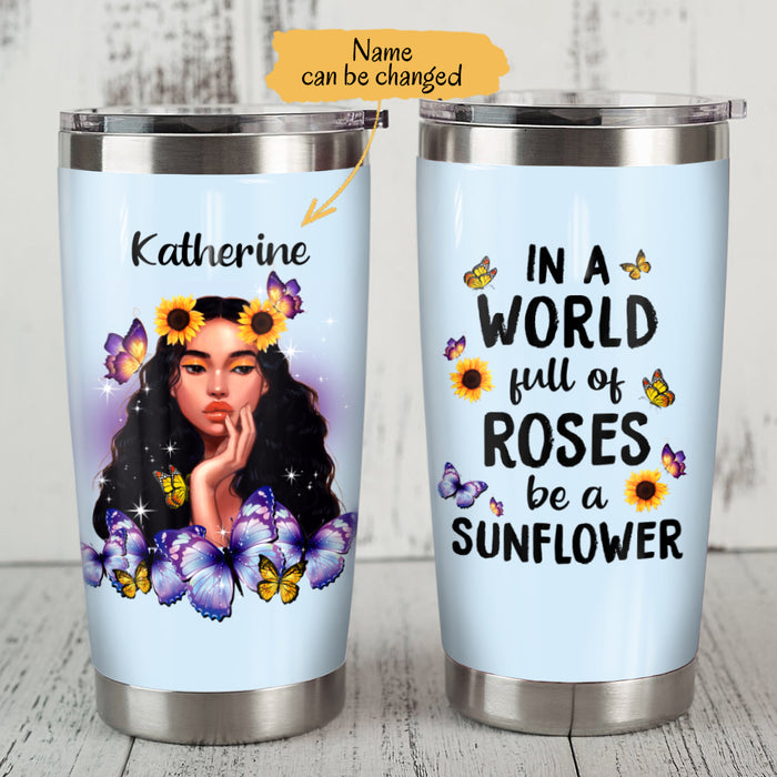 Personalized BWA Sunflower Steel Tumbler JL91 73O65 1