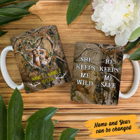 Personalized Deer Hunting Couple Mug NB232 87O60 thumb 1