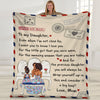 Personalized To My Daughter Amazing Woman Letter Fleece Blanket AG52 30O47 thumb 1