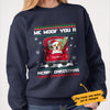 Personalized Merry Christmas Dog Red Truck Sweatshirt NB251 30O34 1