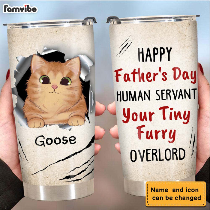 Personalized Gift Human Servant Your Tiny Furry Overlord Steel Tumbler 24760 1