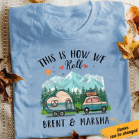 Personalized Camping Husband & Wife White T Shirt JN174 95O61 thumb 1