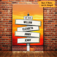 Personalized Family Street Sign Sunset Canvas JL305 95O58 thumb 1