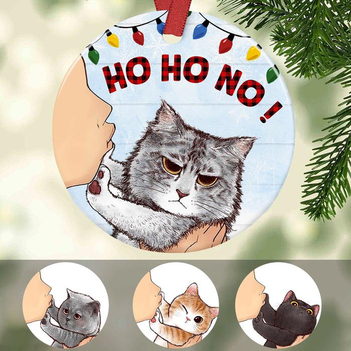 Personalized Cat Ho Ho No Christmas  Ornament OB263 85O47 1