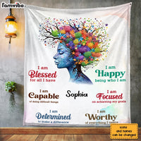 Personalized Inspirational Gift For Daughter 'I Am Blessed' Blanket 30010 thumb 1