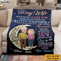 Personalized Gift For Couple Love To The Moon And Back Blanket 31277 thumb 1