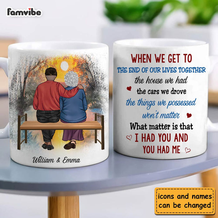 Personalized Couple Gift We Get To The End Of Our Lives Together Mug 31248 1
