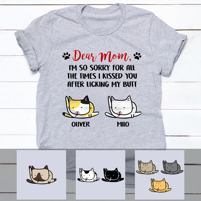 Personalized Sorry The Kisses For Cat Mom Dad T Shirt OB231 30O53 1