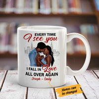 Personalized I Fall In Love Again BWA Couple Mug AG271 29O47 thumb 1