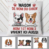 Personalized Dog House French Chien Chienne Pillow AP1423 95O60 (Insert Included) thumb 1