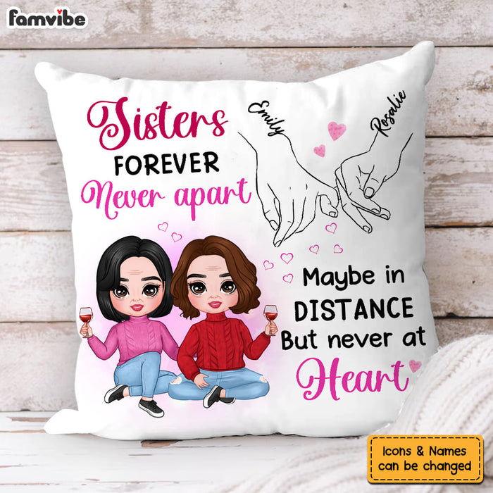 Personalized Gift For Friends Sisters Forever Promise Hands Pillow 31288 1