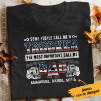 Personalized Dad Trucker  T Shirt MY155 95O53 thumb 1