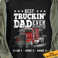 Personalized Trucker Dad T Shirt DB11 87O36 thumb 1