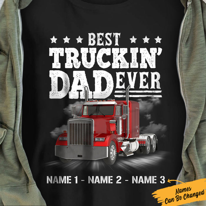 Personalized Trucker Dad T Shirt DB11 87O36 1
