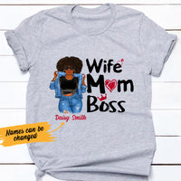 Personalized BWA Wife Mom Boss T Shirt AG81 65O53 thumb 1