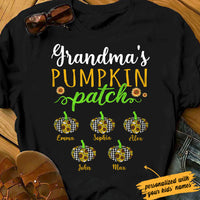 Personalized Grandma's Pumpkin Patch Fall Halloween T Shirt SAG212 81O34 thumb 1