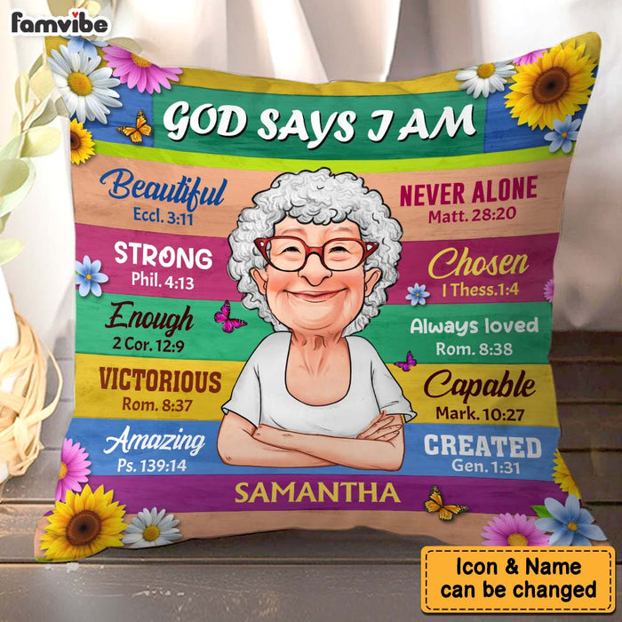 Personalized Gift For Grandma God Says I Am Pillow 31351 1