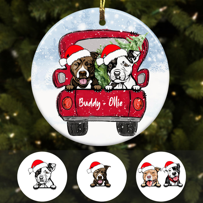 Personalized Pit Bull Dog Christmas Ornament SB301 81O34 1