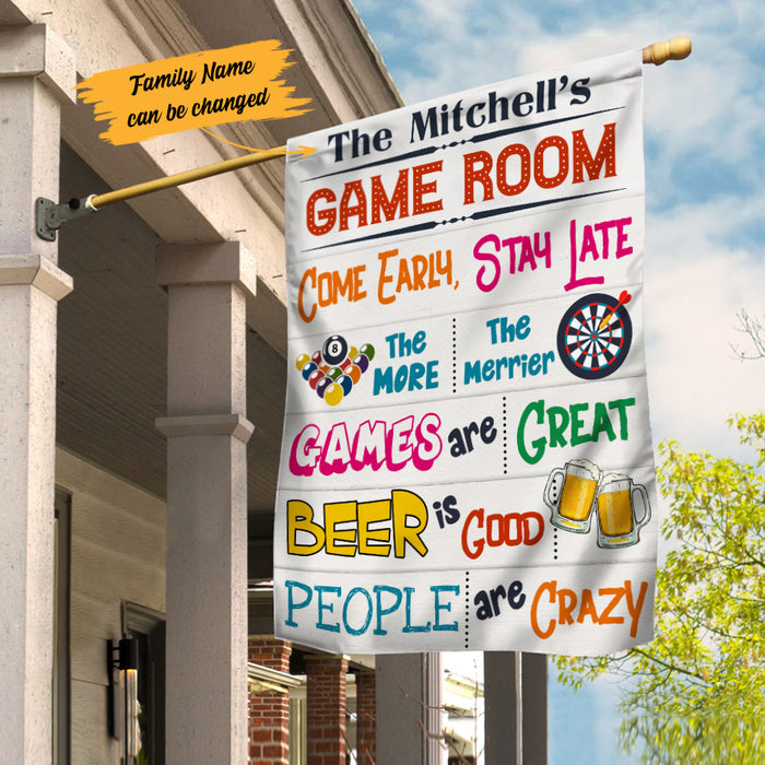 Personalized Good Beer Billiards & Dart Game Flag AG131 28O53 1