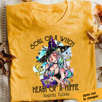 Personalized Witch Halloween White T Shirt JL152 73O47 thumb 1