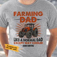 Personalized Farm Tractor Dad T Shirt JL282 27O36 thumb 1