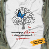 Personalized Memorial Butterflies Angel Mom Dad T Shirt MR121 65O58 thumb 1