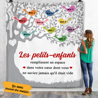 Personalized French Grand-mère Family Tree Grandma Blanket MR293 65O53 thumb 1