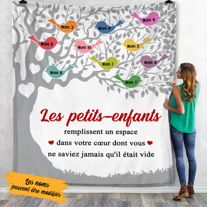 Personalized French Grand-mère Family Tree Grandma Blanket MR293 65O53 1