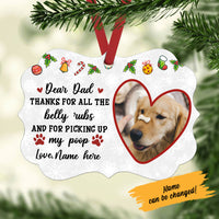 Personalized Dear Dad Mom Christmas Benelux Ornament NB271 67O58 thumb 1
