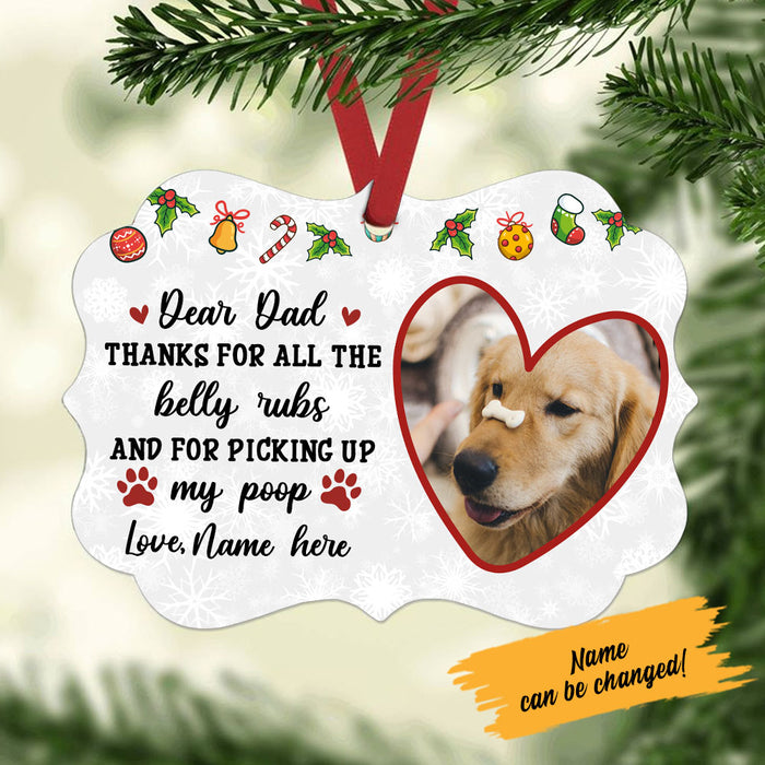 Personalized Dear Dad Mom Christmas Benelux Ornament NB271 67O58 1
