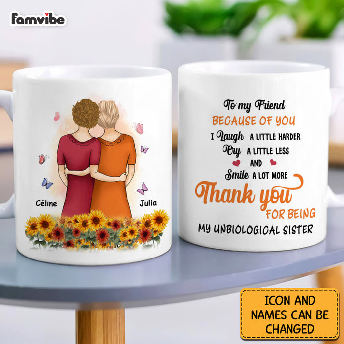 Personalized Friend Gift My Unbiological Sister Mug 30963 1