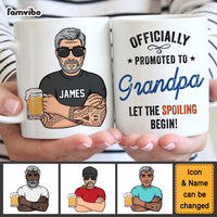 Personalized Officially Promoted To Grandpa Mug 24756 thumb 1
