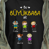 Personalized Grandma Grandpa Belongs Turkish Büyük anne büyükbaba T Shirt AP87 81O34 thumb 1