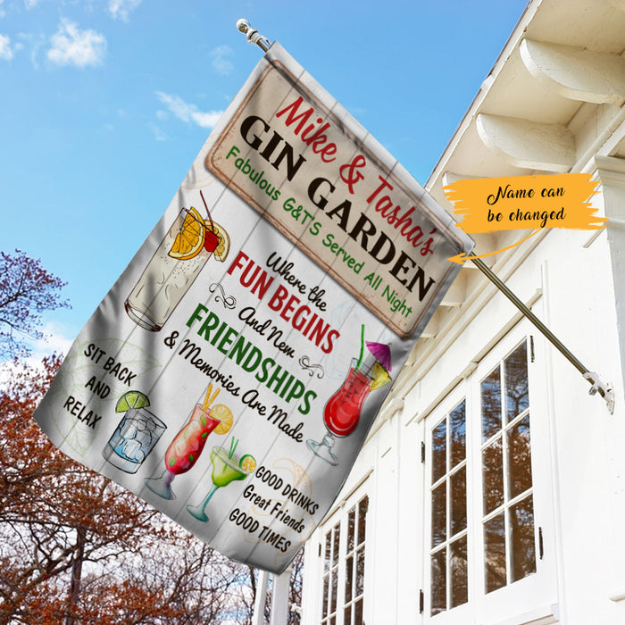 Personalized Fun Gin Garden Gardening Flag AG193 28O47 1