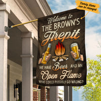 Personalized Camping Firepit Garden Flag JN302 95O34 thumb 1