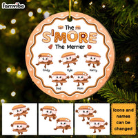 Personalized Family Gift The S'more The Merrier Circle Ornament 29953 thumb 1