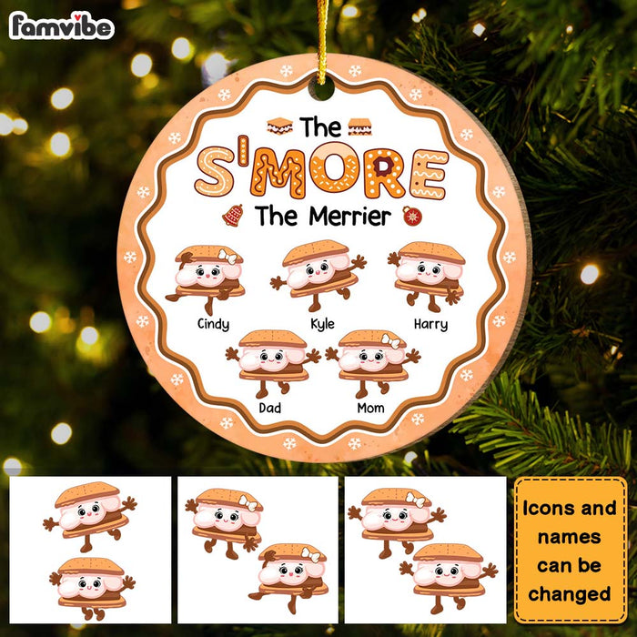 Personalized Family Gift The S'more The Merrier Circle Ornament 29953 1