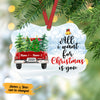 Personalized Red Truck Christmas Couple Benelux Ornament NB123 81O53 1