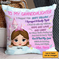 Personalized To My Granddaughter Princess Theme Pillow 30932 thumb 1
