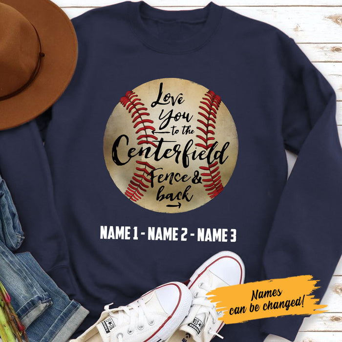 Personalized Dad Baseball  Black Sweatshirt MY123 85O58 1