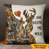 Personalized Deer Hunting Valentine Couple Pillow  JR91 81O47 (Insert Included) 1