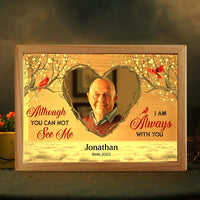 Personalized Memorial Gift Although You Can Not See Me Picture Frame Light Box 31679 thumb 1