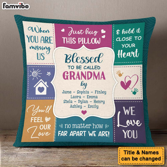 Personalized Gift For Grandma Blessed We Love You Pillow 30695 1