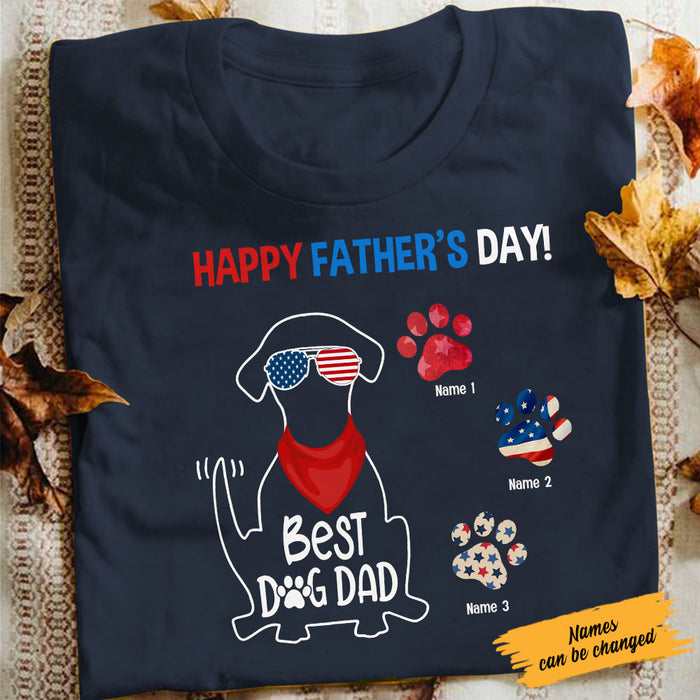 Personalized Dog Dad Happy Father Day T Shirt MY172 95O58 1