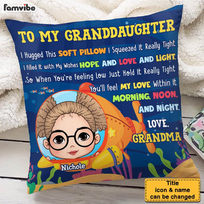 Personalized Gift For Grandson To My Grandson Submarine Ocean Theme Pillow 30858 1