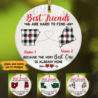 Personalized Best Friends Long Distance  Ornament SB2424 30O47 thumb 1
