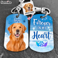 Personalized Gift For Dog Lovers Forever In My Heart Aluminum Keychain 31519 thumb 1